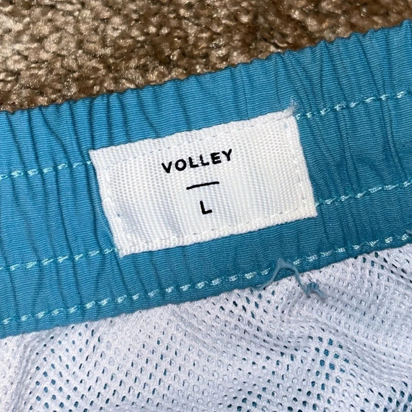 Pacsun Volley Swim Trunks Blue Men’s Large - Picture 3 of 7